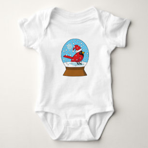 Body Globe des neiges avec cardinal rouge mignon
