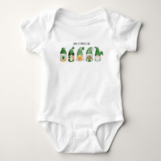 Body Gnomes irlandais mignons St Patrick's Day Baby Bod (Devant)