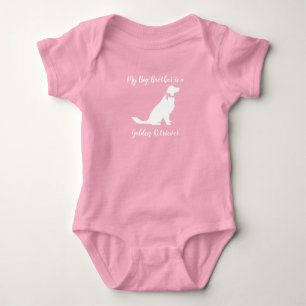 Body Golden Retriever Baby shower chien rose fille