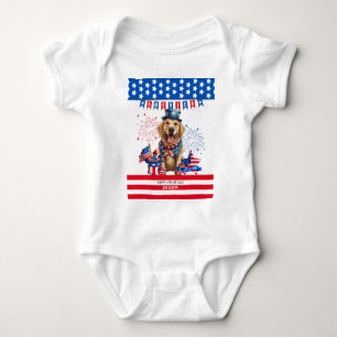 Body Golden Retriever Happy 4 juillet l'indépendance de