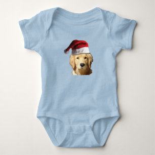 Body Golden Retriever portant un Casquette du Père Noël
