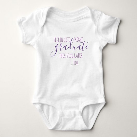 Body Graduation de la NICU de Purple & White Preemie (Devant)