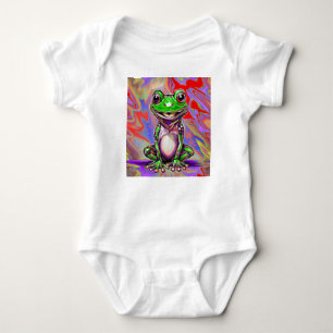 Body Graffiti de grenouille psychédélique coloré Vert R