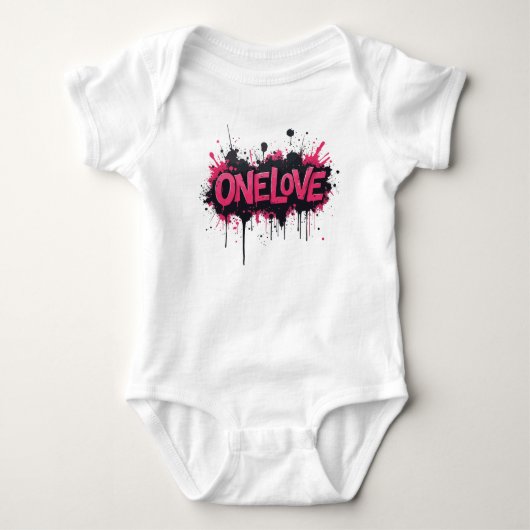 Body Graffiti rose chaud "ONELOVE" (Devant)