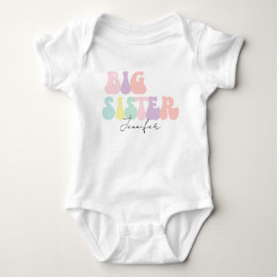 Body Grande Sœur Rétro Pastel Personnalisée Sur mesur