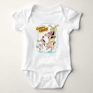 Body Graphique de rire de vache et de poulet