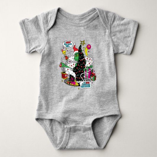 Body Graphisme de Noël coloré de Grinch (Devant)