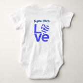 Body Grèce Bleu amour Drapeau de coeur personnalisé (Dos)