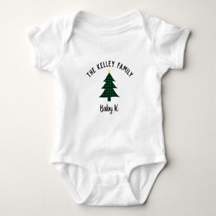 Body Green Buffalo Plaid Tree, Baby Holiday Family