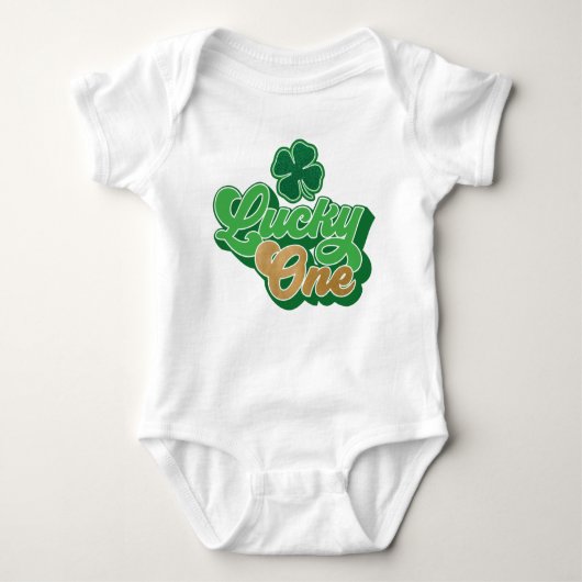 Body Green St. Patrick's Day Lucky One Baby Bodysuit (Devant)