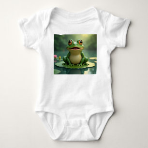 Body Grenouille Assis Sur Lily Pad.