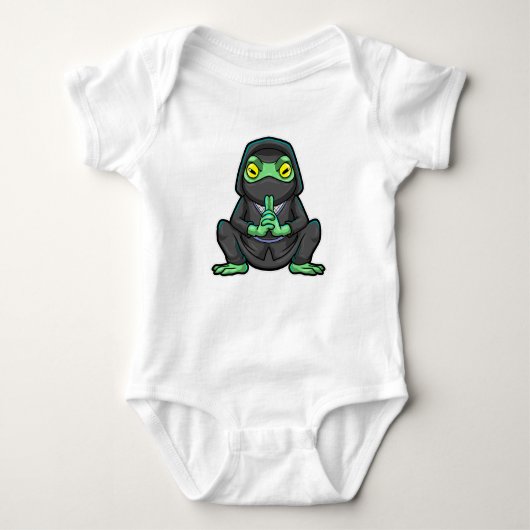 Body Grenouille comme Ninja en noir (Devant)