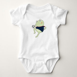 Body Grenouille en joueur de football avec ballon de fo