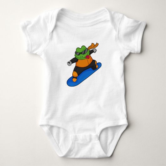 Body Grenouille en snowobarder avec snowboard (Devant)