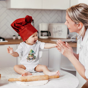 Body Grenouille verte de Noël, personnalisable