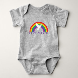 Body Grey Baby Snap Tee La promesse de Dieu Arc en ciel