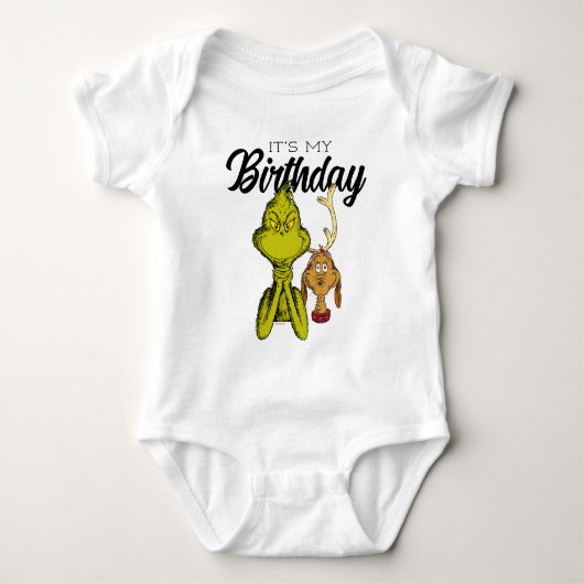 Body Grinch Tableau Noir C'est Mon Anniversaire (Devant)
