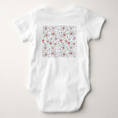 Body gris avec des fleurs rouges sur blanc rétro arrièr (Dos)