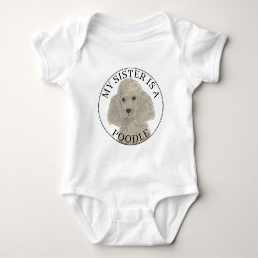 Body Gris Silver Poodle Chien Big Soeur (Devant)