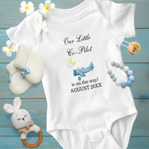 Body Grossesse Bébé Garçon Avion Petit Copilote Personn