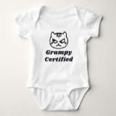 Body "Grumpy Certified" Drôle Cat Mème Design (Devant)