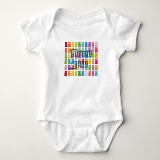 Body "Gummy Baby" Colorful Rainbow Candy Pattern Black  (Devant)