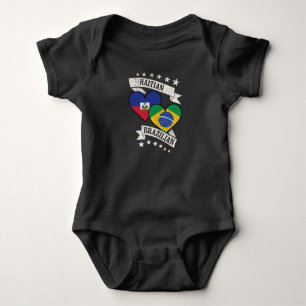 Body Haïti Brésil Drapeaux de Coeur Haïti Brésil