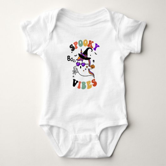 Body Halloween Éffrayant Vibes Retro mignon monicorne f (Devant)