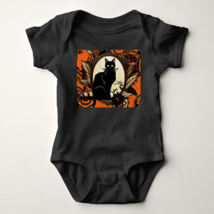 Body Halloween en chat noir vapeur