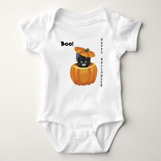 Body Halloween Kitten en Citrouille (Devant)