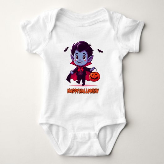 Body Halloween - Petit Vampire et citrouille (Devant)