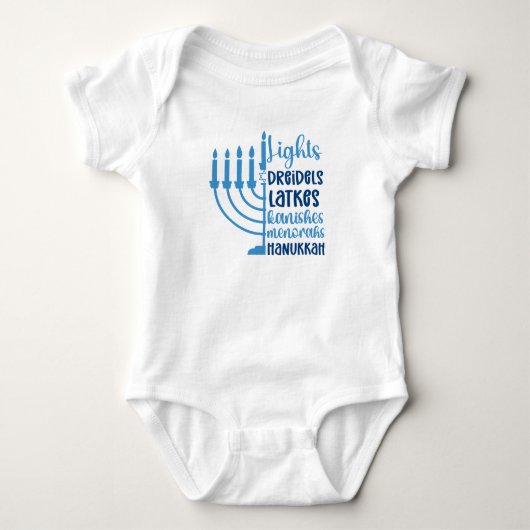 Body Hanoukka Festive Design pour bébés (Devant)