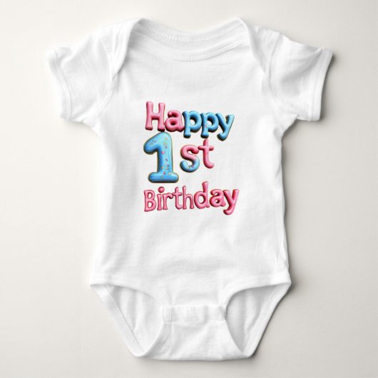 Body Happy 1st Birthday - Happy 1st Birthday Greeting  (Devant)