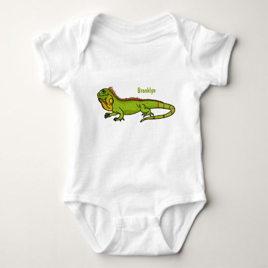 Body Happy green iguana cartoon (Devant)