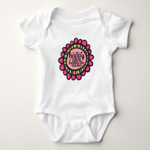 Body Happy Mind Happy Life Motivational Design graphiqu