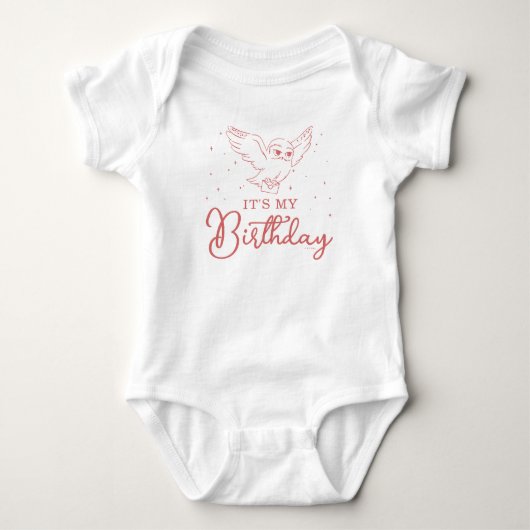 Body Harry Potter Hedwig Rose Magique Anniversaire (Devant)