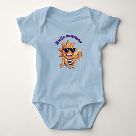 Body Hello summer  baby bodysuit (Devant)