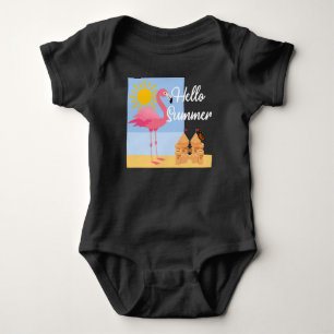 Body Hello Summer Pink Flamant rose Design - Baby Jerse