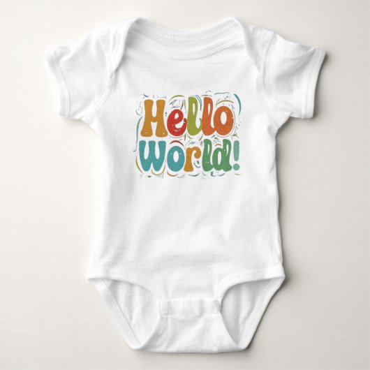 Body Hello World" Bodysuit bébé - Une douce introductio (Devant)