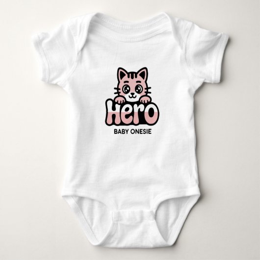 Body Hero Cat Baby Bodysuit (Devant)