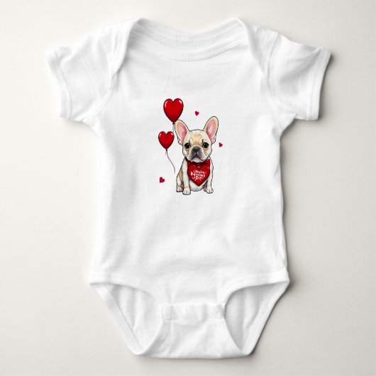 Body HEUREUSE SAINTE-VALENTIN ! mignon bulldog français (Devant)
