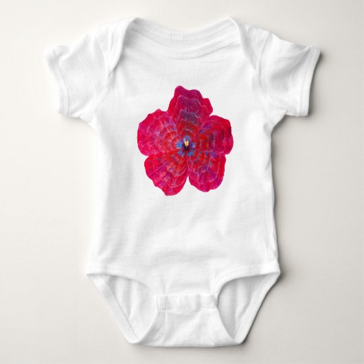 Body Hibiscus rose Fleur Bodysuit bébé (Devant)
