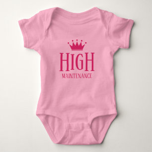 Body High Maintenance drôle rose princesse couronne fil