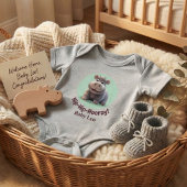 Body "Hip-Hip-Hooray!" Hippo Personalized Baby Bodysuit