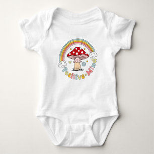 Body Hippie de champignon positif rétro