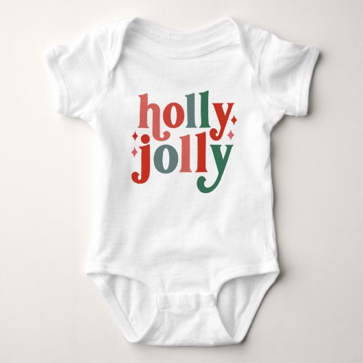 Body Holly Jolly - Typographie des Fêtes Rétro (Devant)