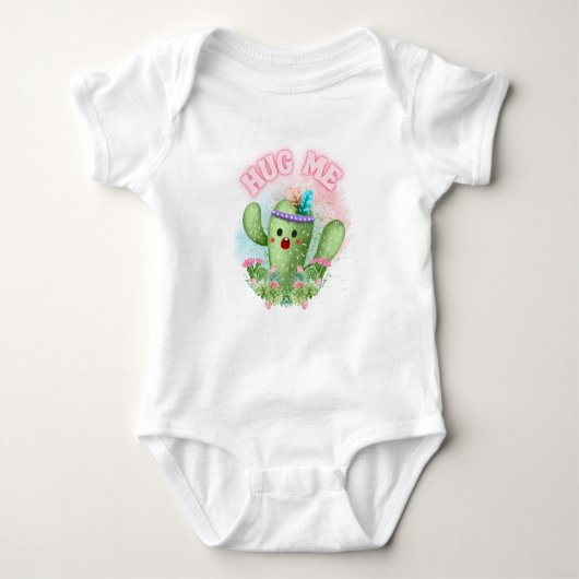 Body Hug Me Cactus Drôle Cosy Baby Bodysuit (Devant)