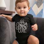 Body I am Snow Cute Script White Text Holiday<br><div class="desc">I am Snow Cute Script WhiteText Holiday. Celebrate your baby's first christmas with this fun design.</div>