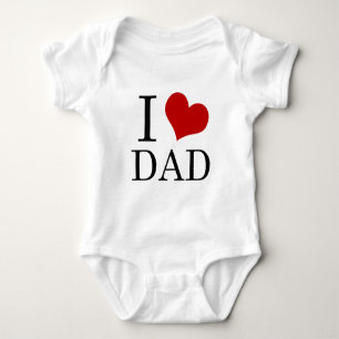 Body I bébé Onsie de papa de coeur (papa d'amour d'I)