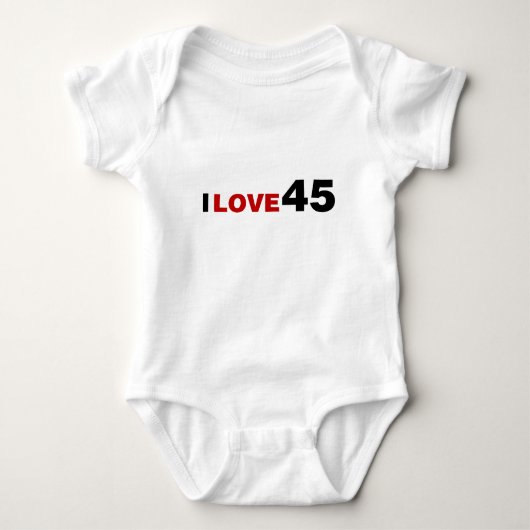 Body I Love 45 Baby Bodysuit (Devant)